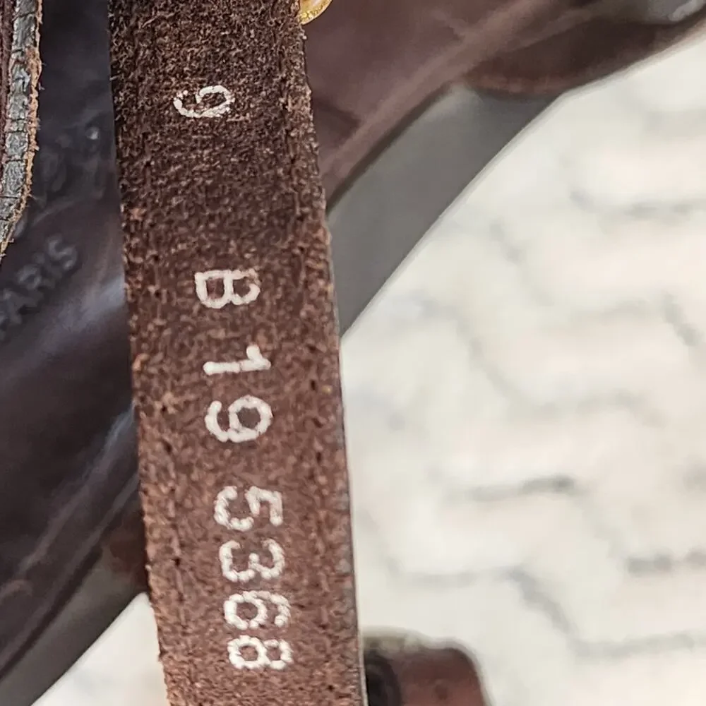 ROBERT CLERGERIE PLATFORM BROWN SANDAL SIZE 9
